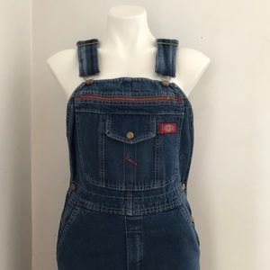 Dickies Denim Overalls Distressed Bibs Size 30x33